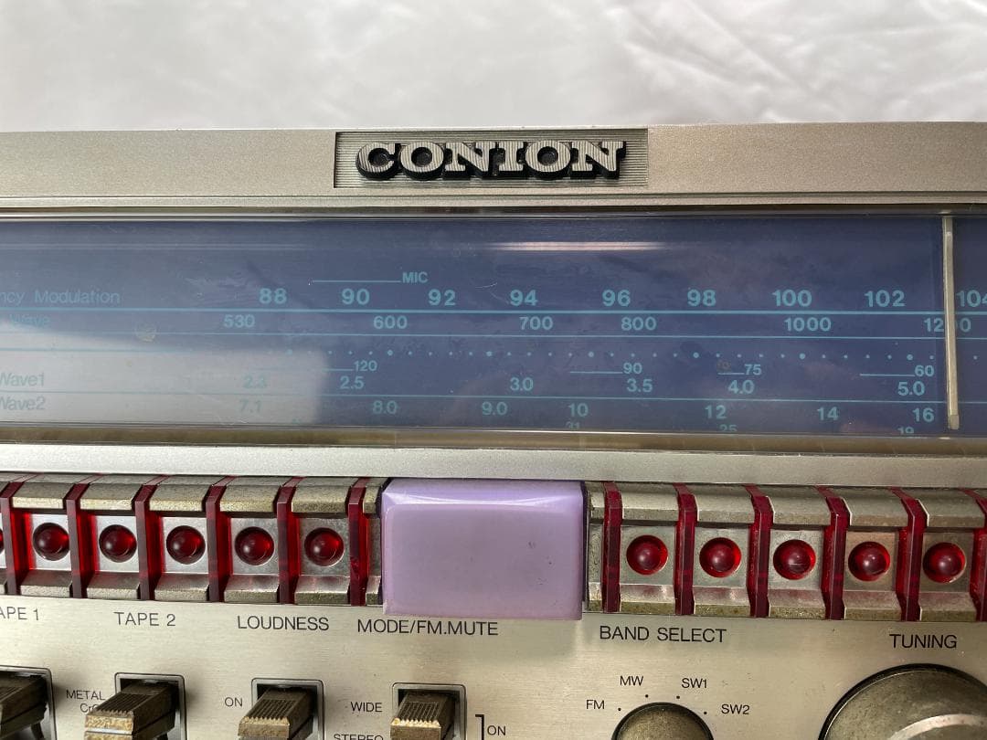 80年代 CONION C-100F レトロラジカセ シルバー