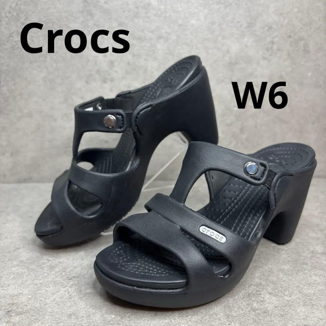 展示品未使用！Crocs Cyprus クロックス サイプラス ヒールサンダル