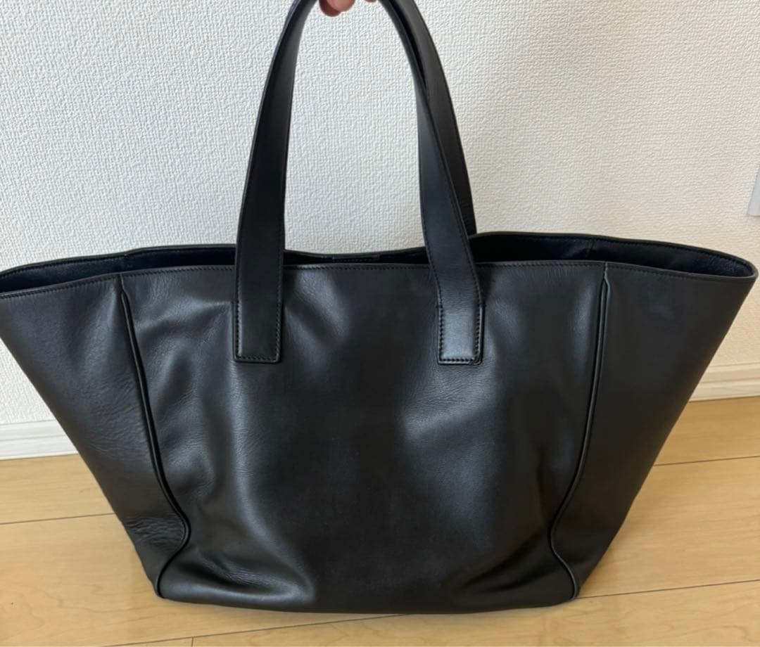 JIL SANDER ブラックレザートートバッグ