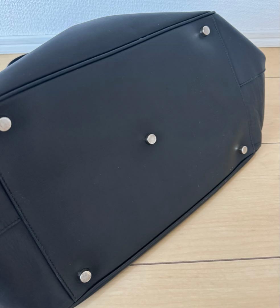 JIL SANDER ブラックレザートートバッグ