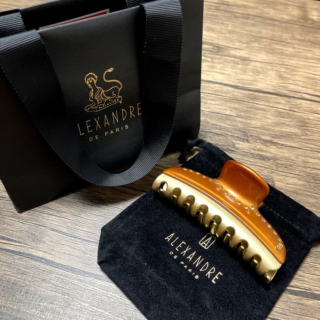 アレクサンドルドゥパリ VENDOME Lクリップ ブラウン スワロフスキー