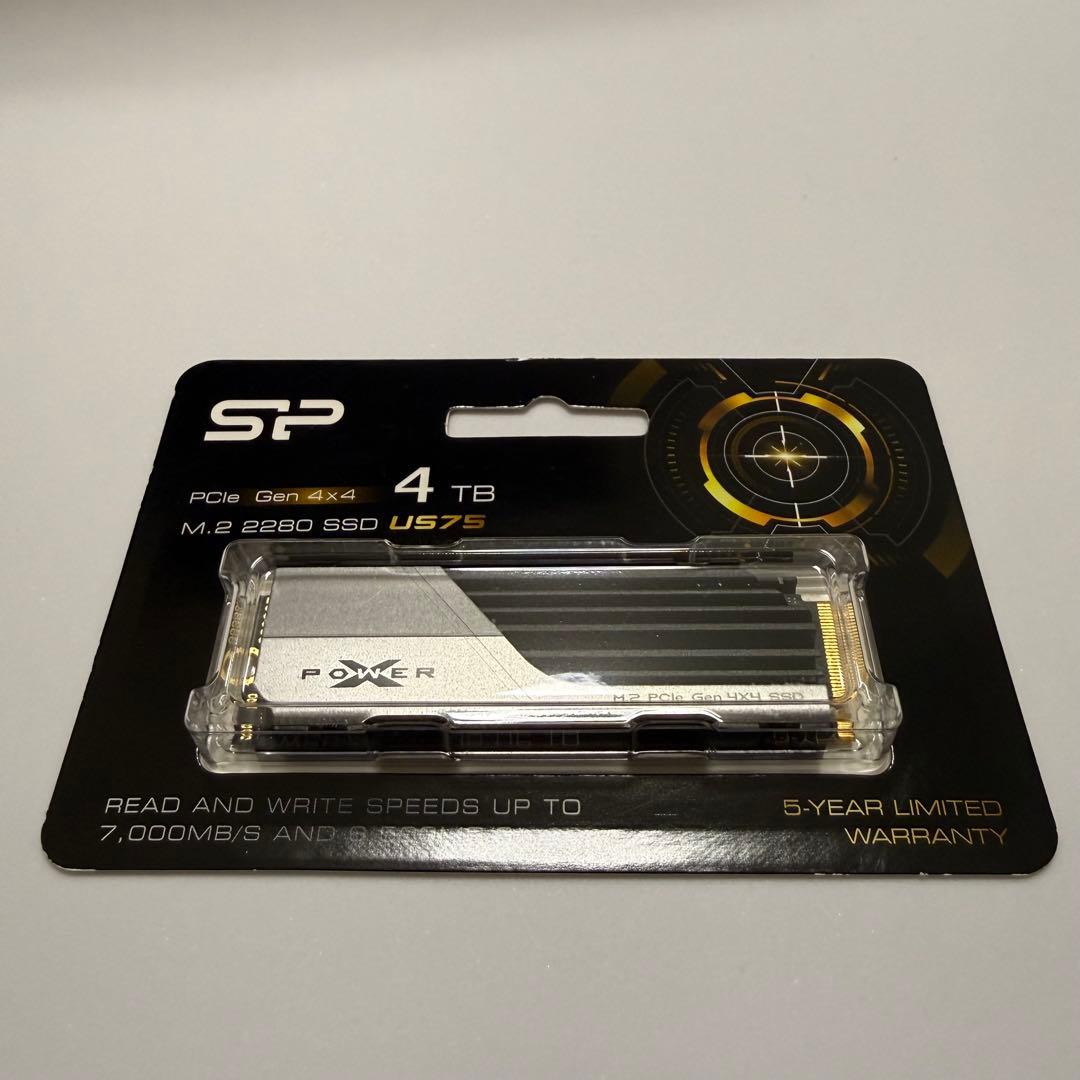 Silicon Power SP 4TB M.2 SSD US75 PS5対応