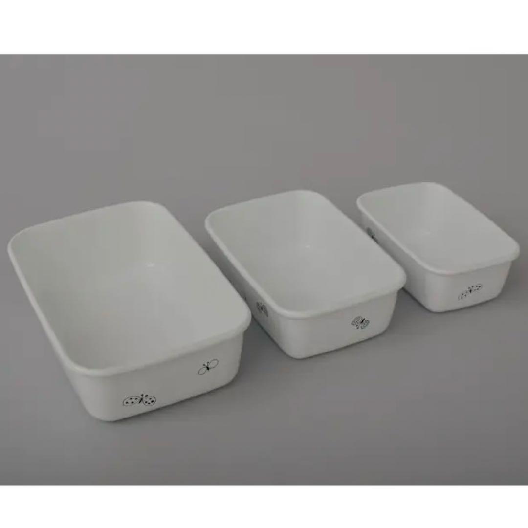 ミナペルホネン　レクタングル　琺瑯　野田琺瑯　choucho SML 新品