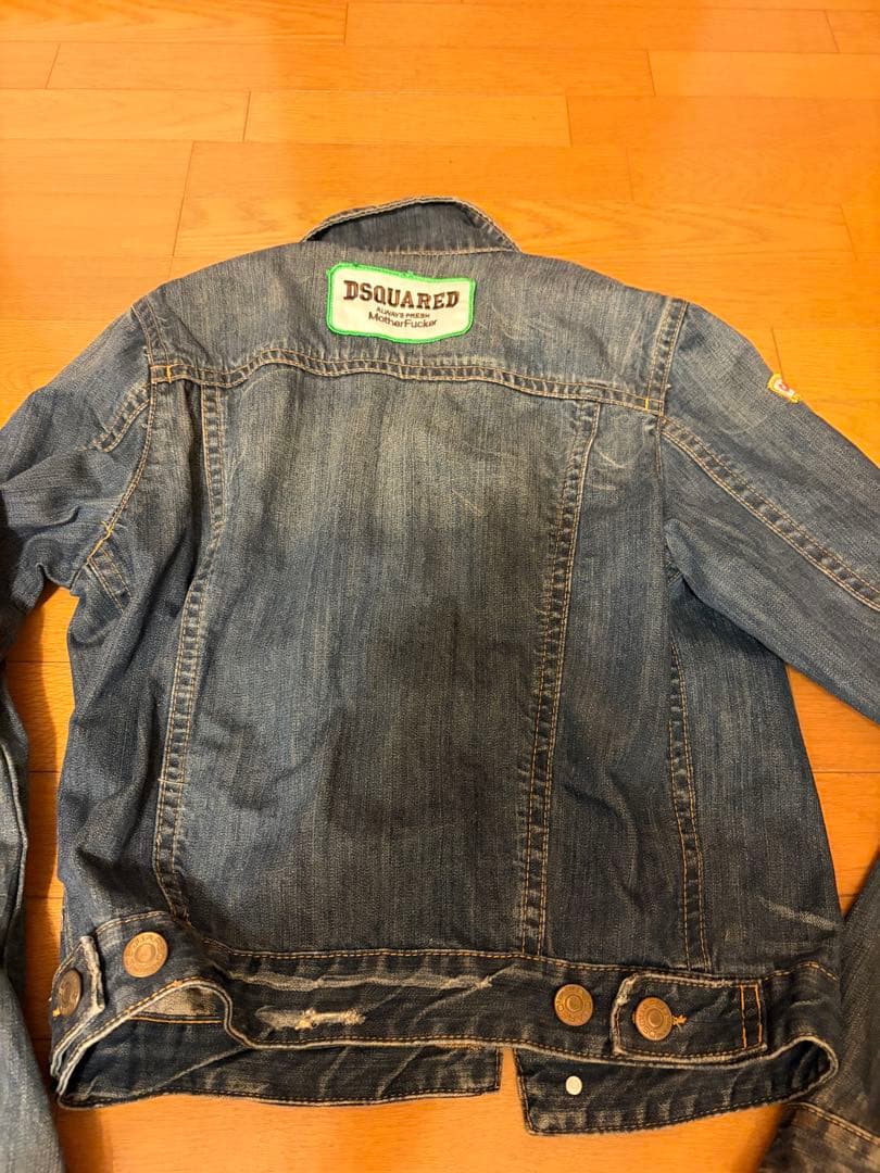 ✨超希少✨ディースクエアード　デニムジャケット　刺繍　ワッペン　金ボタン