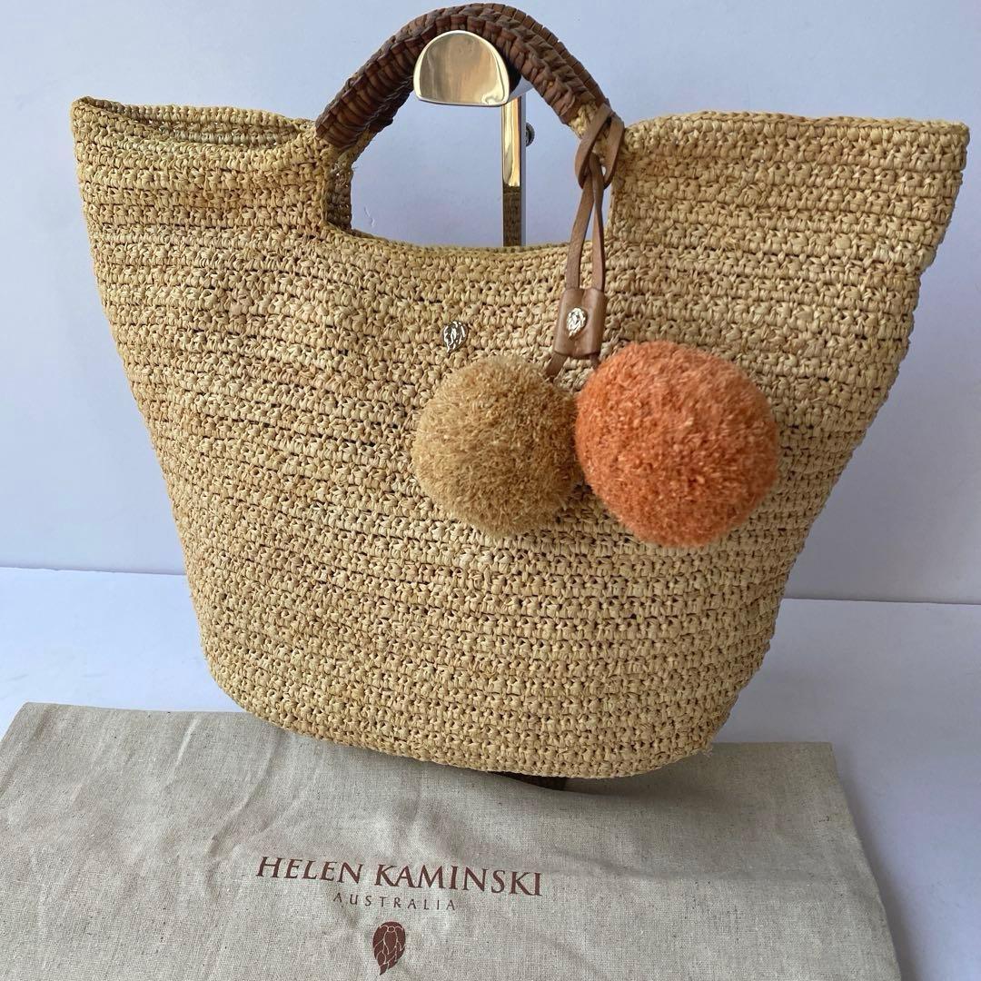 美品 HELENKAMINSKI ヘレンカミンスキー ピンク かごバッグ 大容量