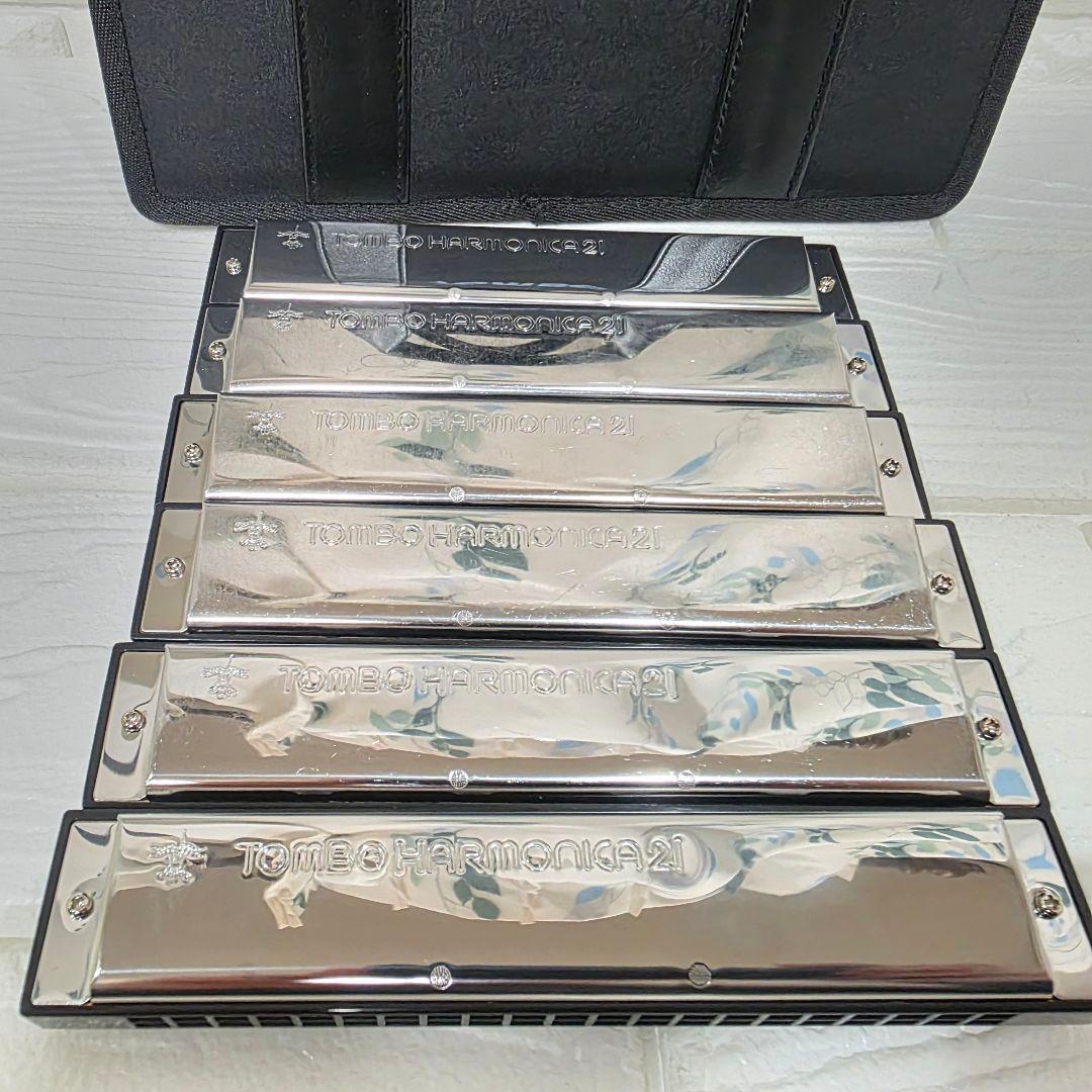 292】M. SUZUKI Humming トレモロハーモニカ　７本　TOMBO