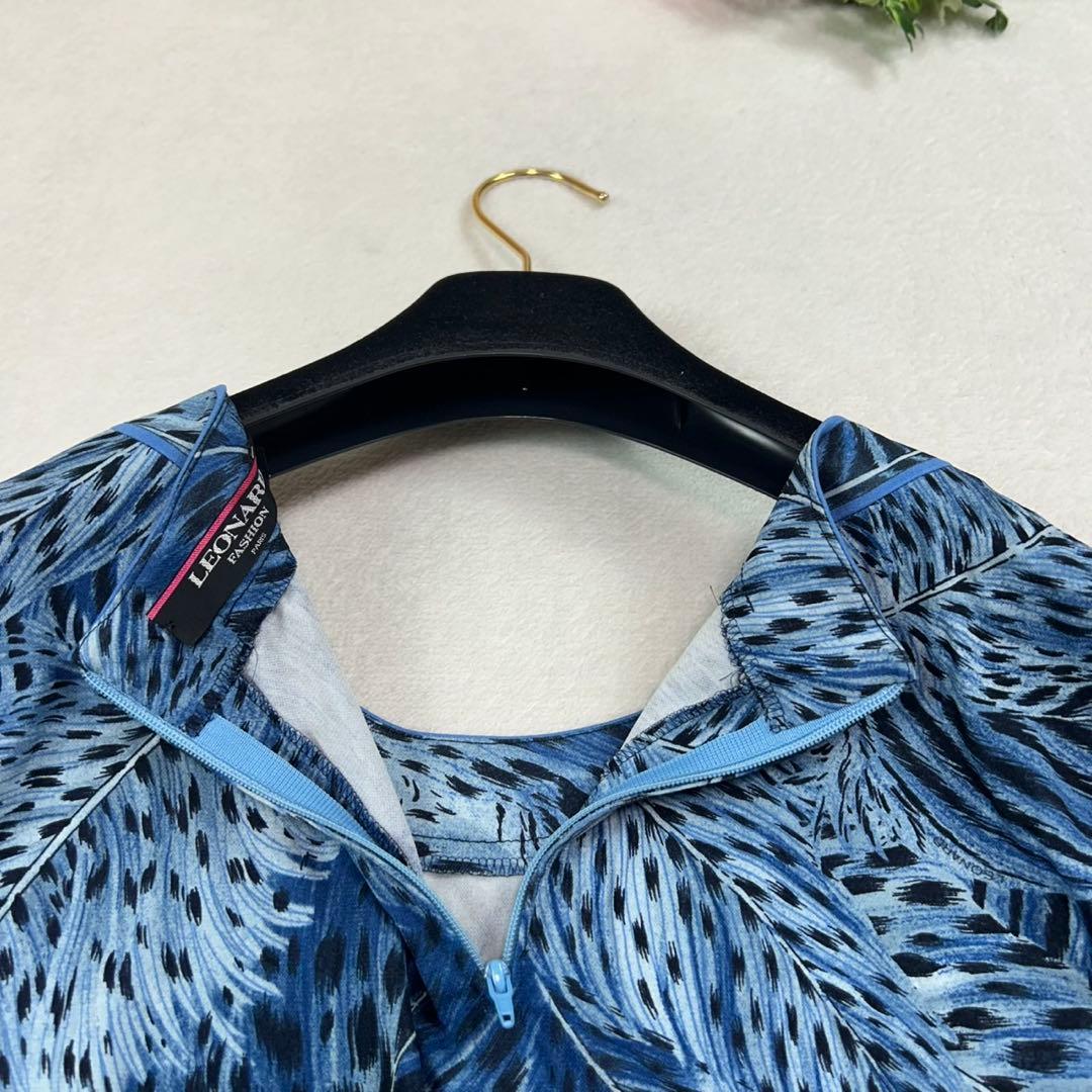 J707 美品 XL レオナール カンカン素材 カットソー レディース