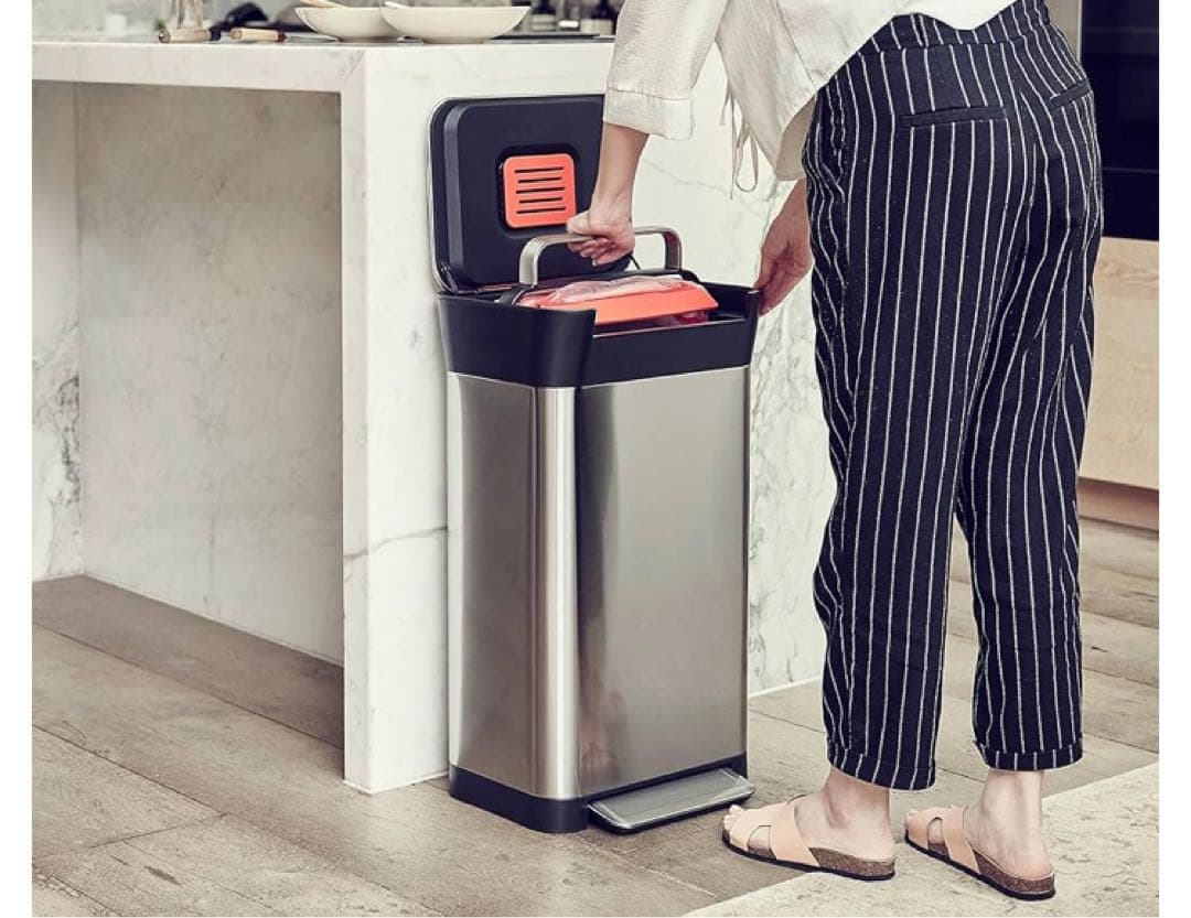 Joseph Joseph ゴミ箱 クラッシュボックス ステンレス 30L