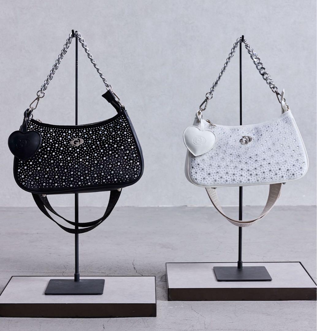 GYDA GD ラインストーン BAG 黒 ブラック キラキラ