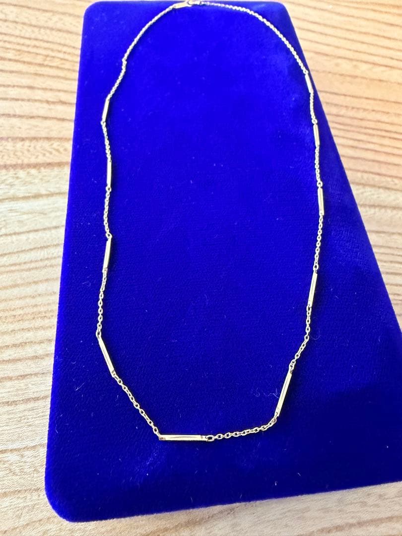 18金ゴールド バーネックレス