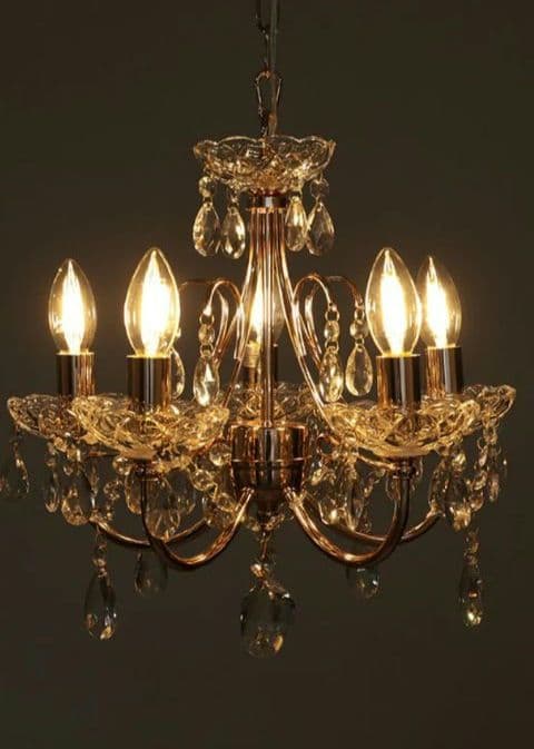 東京インテリア アンティーク風シャンデリア 5灯