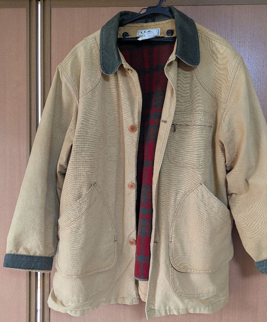 ゆ*き様 90s USA製 L.L.Bean ウールライナー付き茶Lハンティング