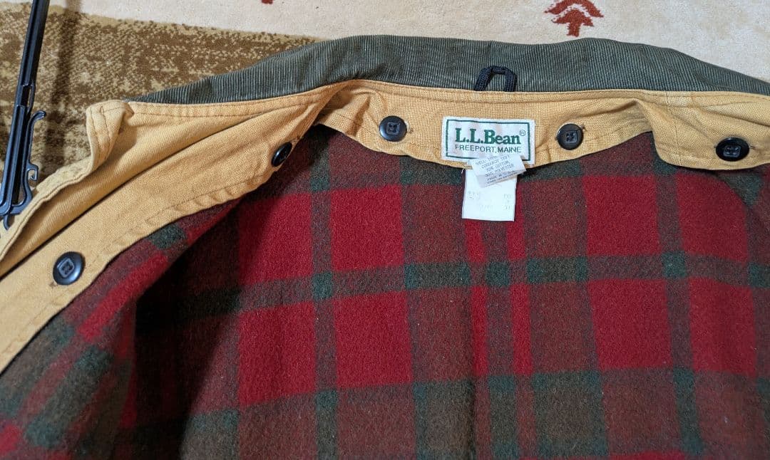 ゆ*き様 90s USA製 L.L.Bean ウールライナー付き茶Lハンティング