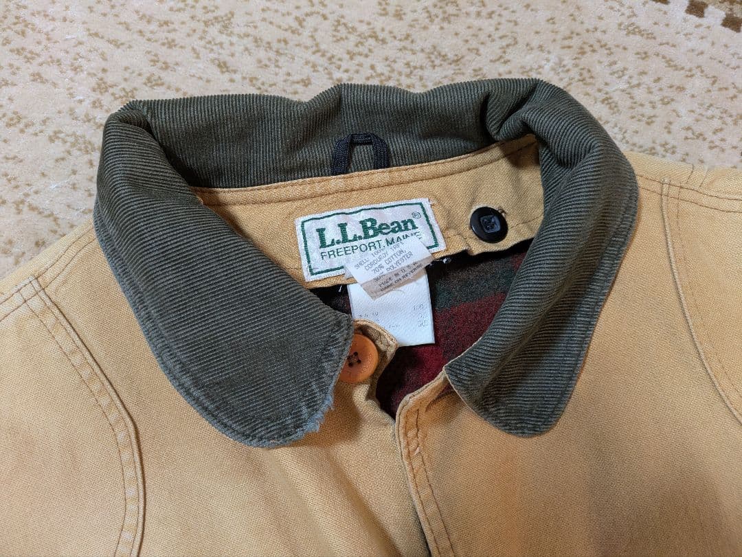 ゆ*き様 90s USA製 L.L.Bean ウールライナー付き茶Lハンティング