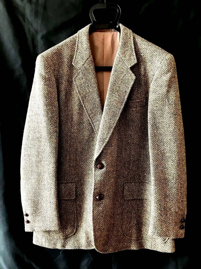 バーバリー　William Brown ヘリンボーン柄 テーラードジャケット