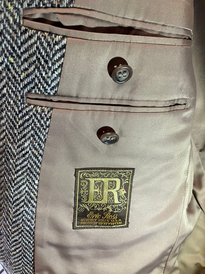 バーバリー　William Brown ヘリンボーン柄 テーラードジャケット