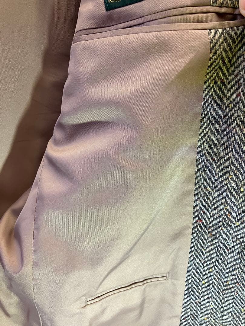 バーバリー　William Brown ヘリンボーン柄 テーラードジャケット