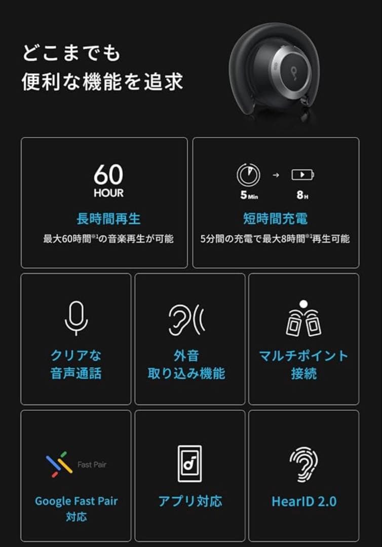 Anker soundcore Space One Pro アンカー　ヘッドホン