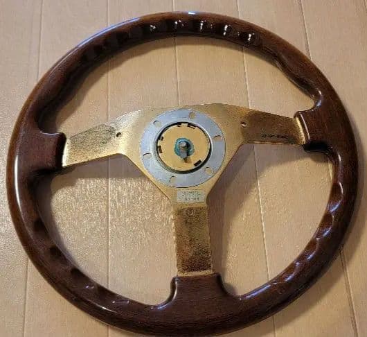 【古物】ステアリングウッドハンドル ３本スポーク