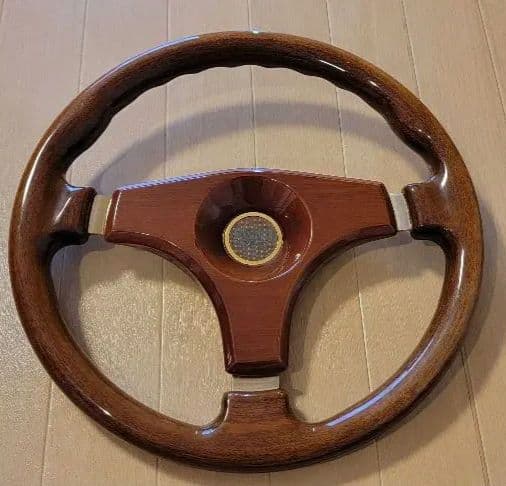 【古物】ステアリングウッドハンドル ３本スポーク