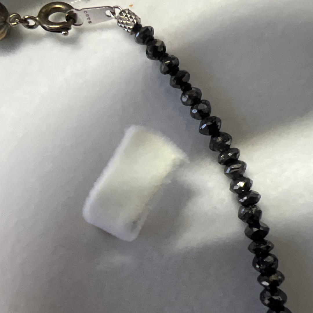 ブラックダイヤモンド　K18WGネックレス