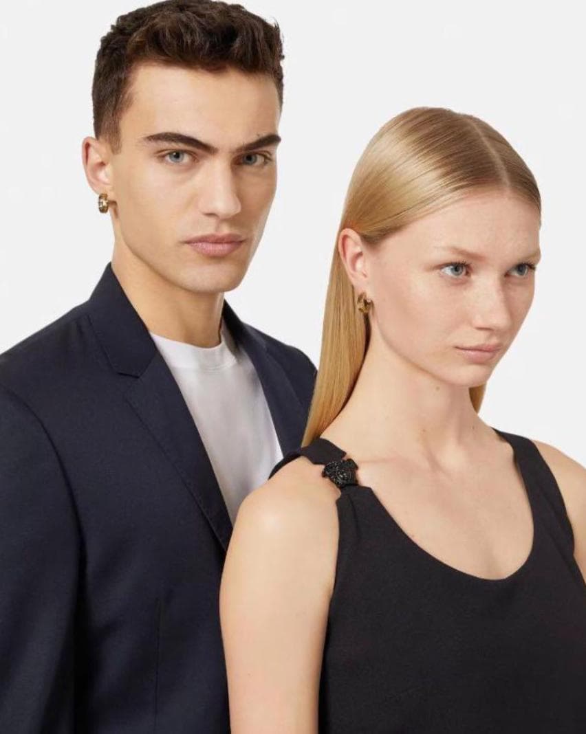 正規】 VERSACE ヴェルサーチェ グレカ フープ ピアス