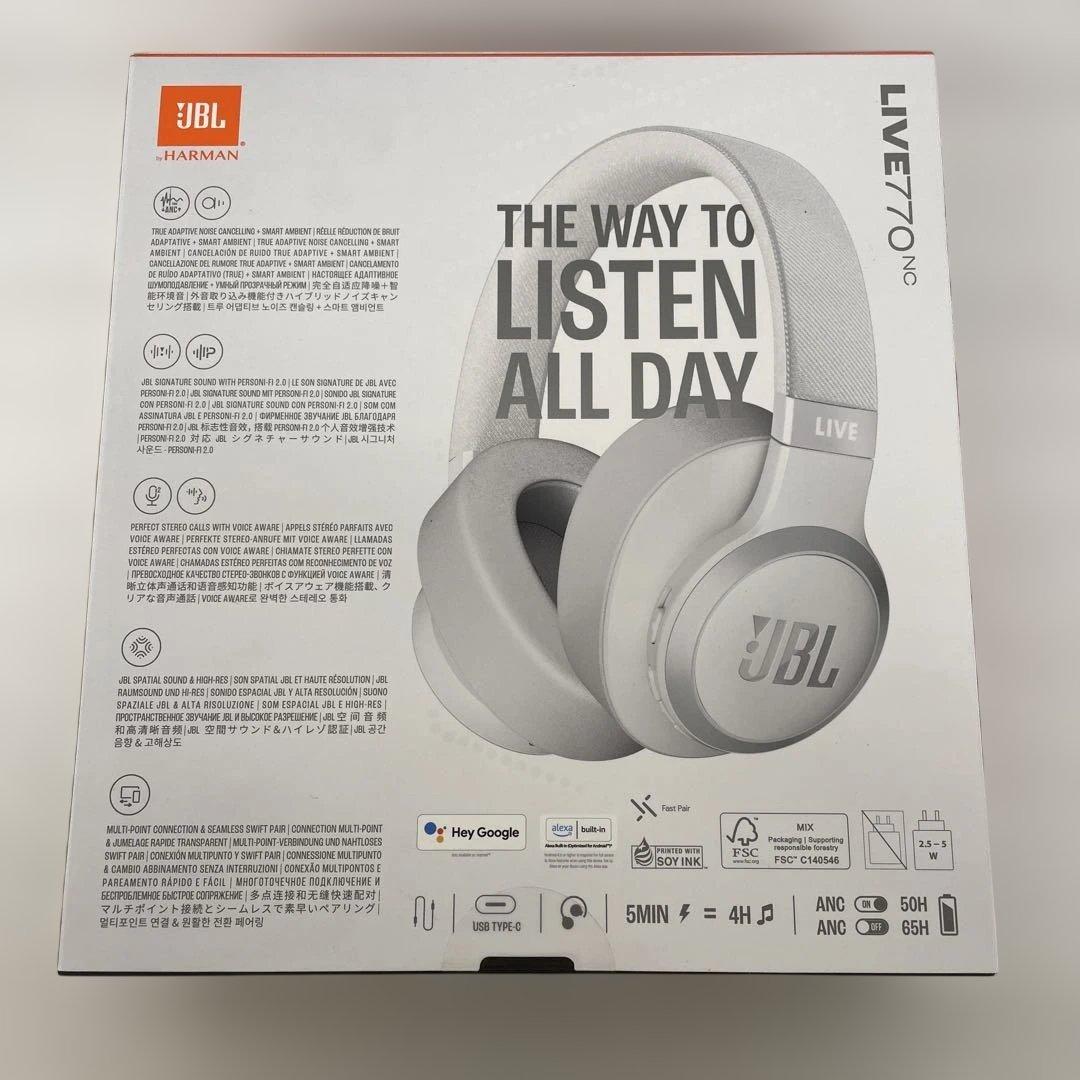 12195 JBL LIVE 770NC オーバーイヤーヘッドホン　ホワイト