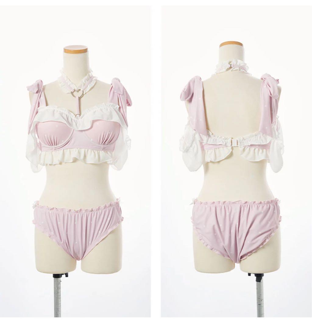 夢展望 6WAYハートチョーカー水着 ピンクホワイト ディアマイラブ