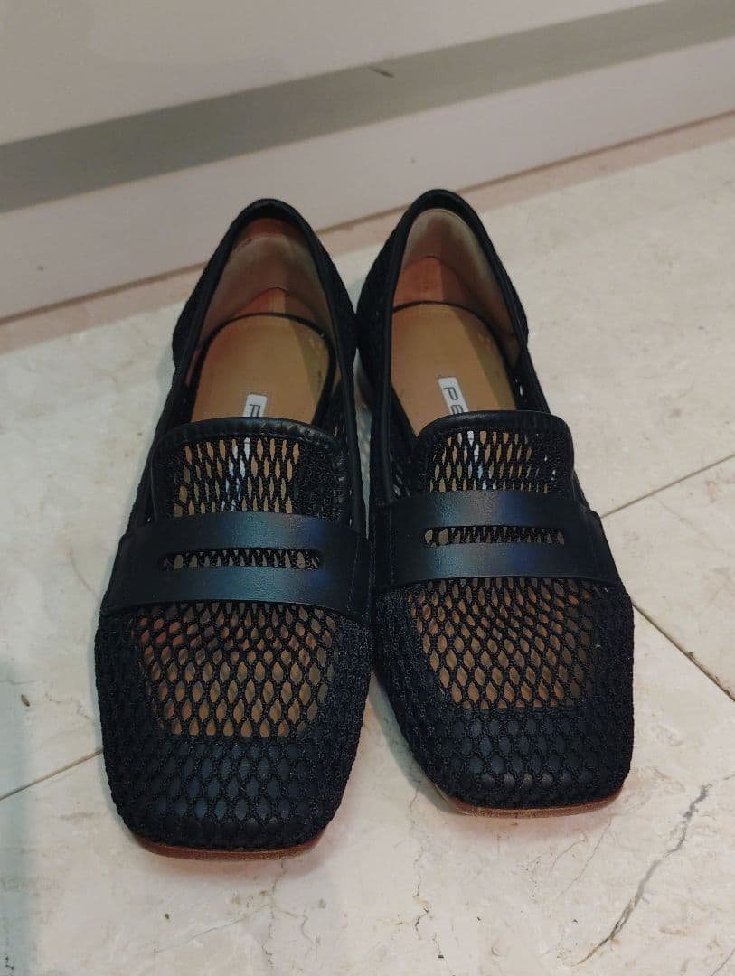 PELLICO メッシュローファー 黒