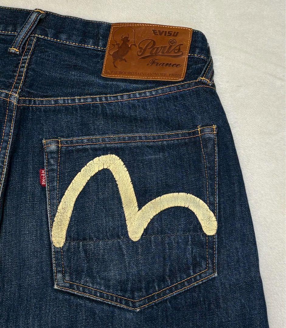 EVISU エヴィス カモメペイント 大黒刺繍 デニム ハーフパンツ ジョーツ