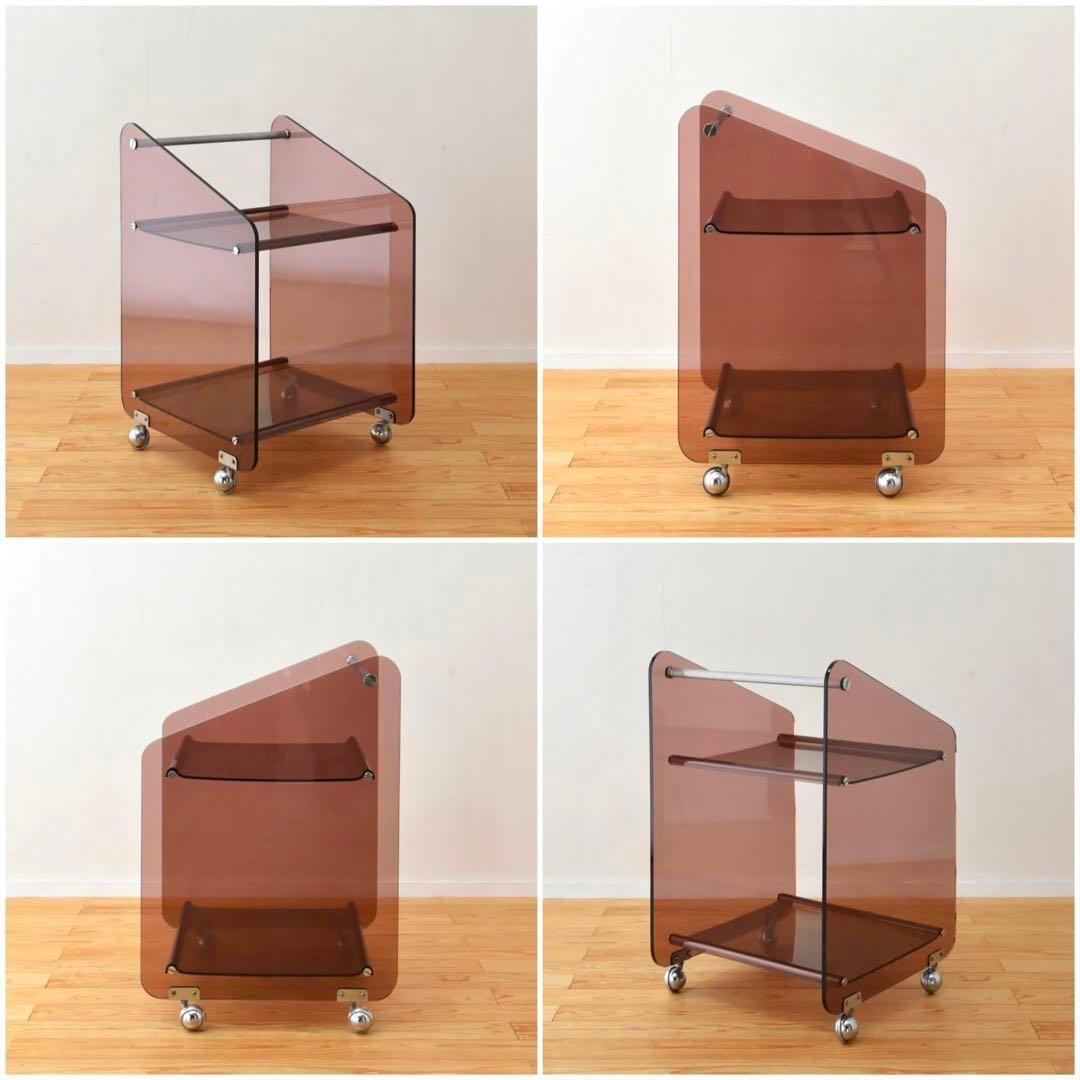 キャスターワゴン アクリル　ポストモダン