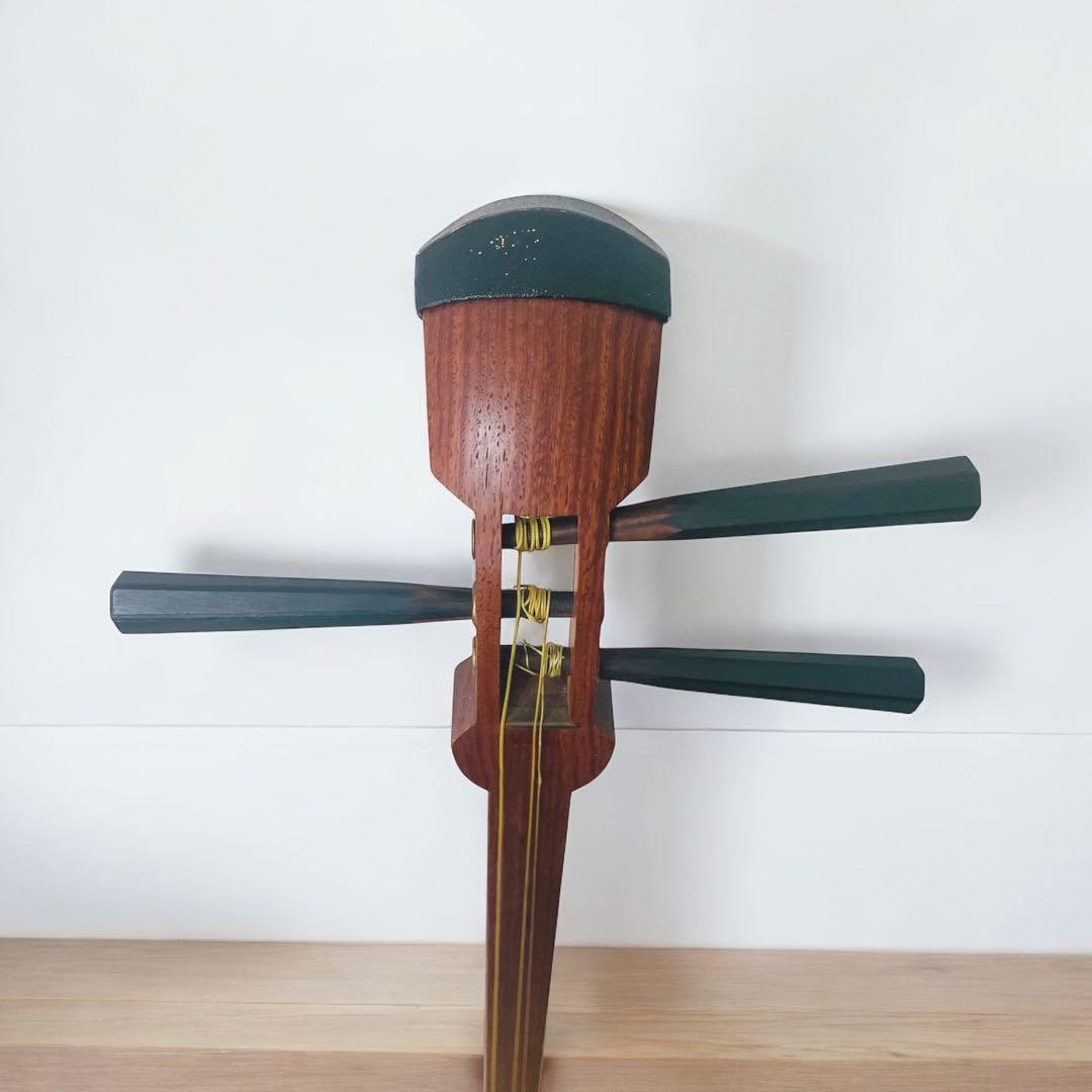 【破れなし✨】三味線 細棹 正寸98cm 布ケース付き 地唄 民謡