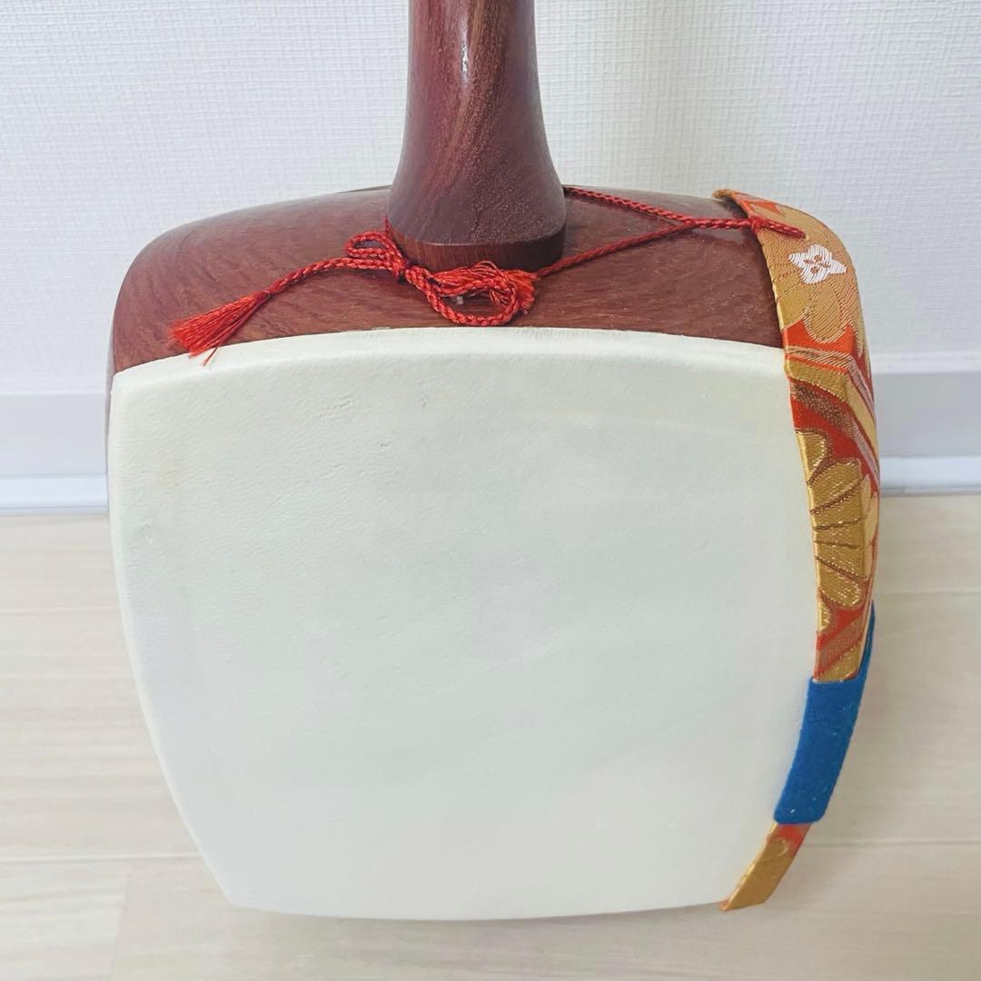 【破れなし✨】三味線 細棹 正寸98cm 布ケース付き 地唄 民謡