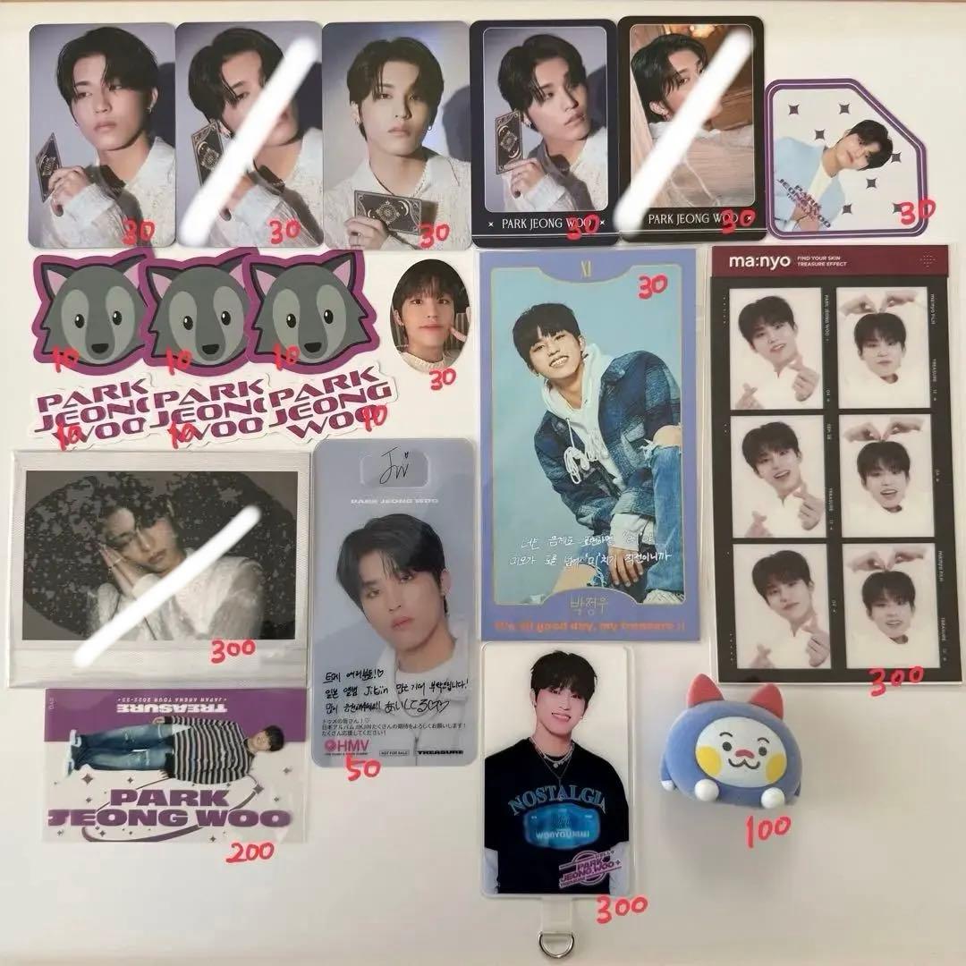 treasure ジョンウ　トレカ　ポラロイド　缶バッチ　ステッカー　特典