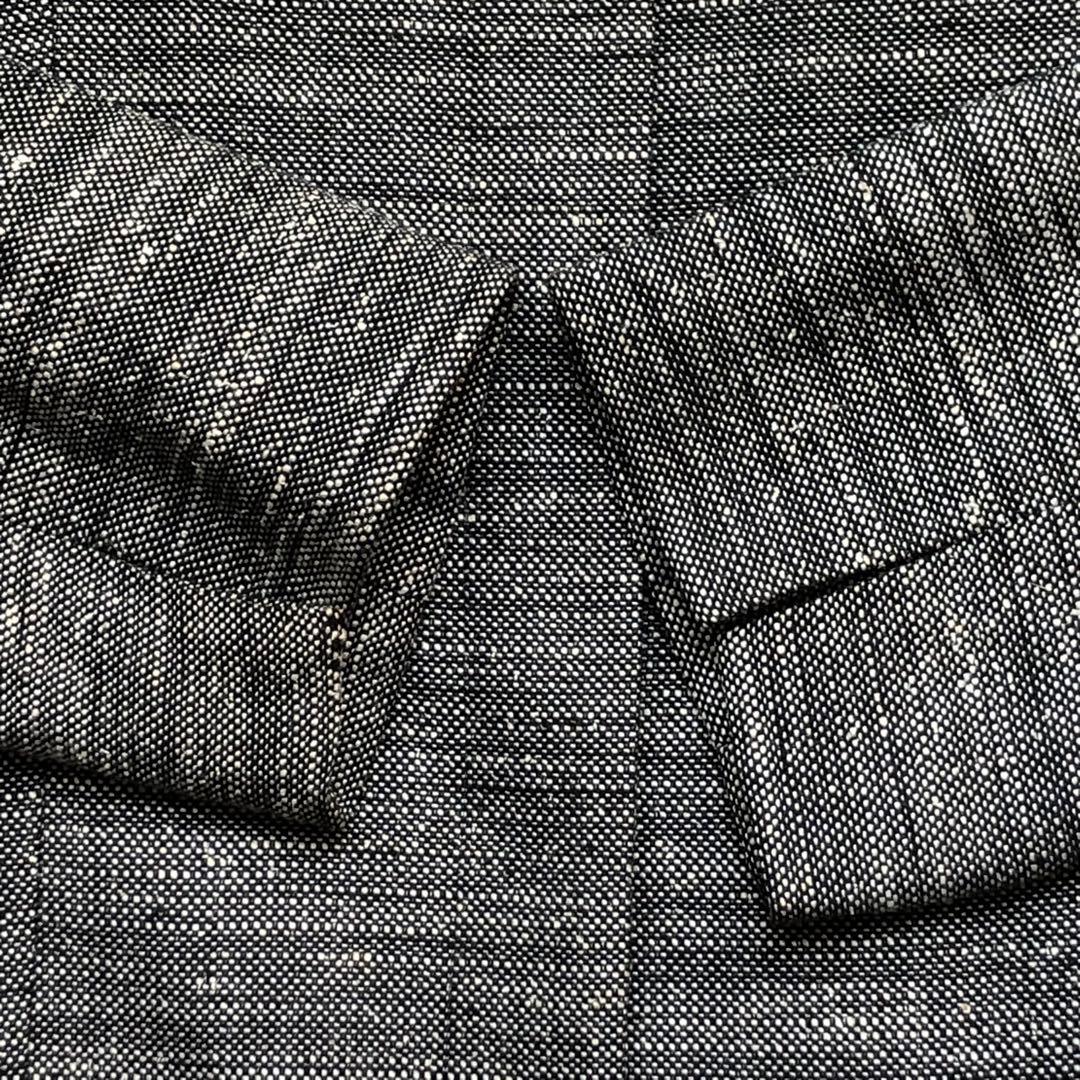 大きいサイズ バーバリー グレー スカートスーツ セットアップ ウール、絹、麻