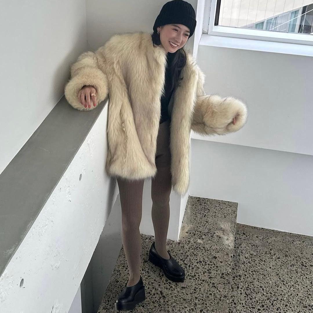 AWA様✨【近年モデル 松本恵奈着用】クラネ　ボリュームソールシューズ　牛革　黒