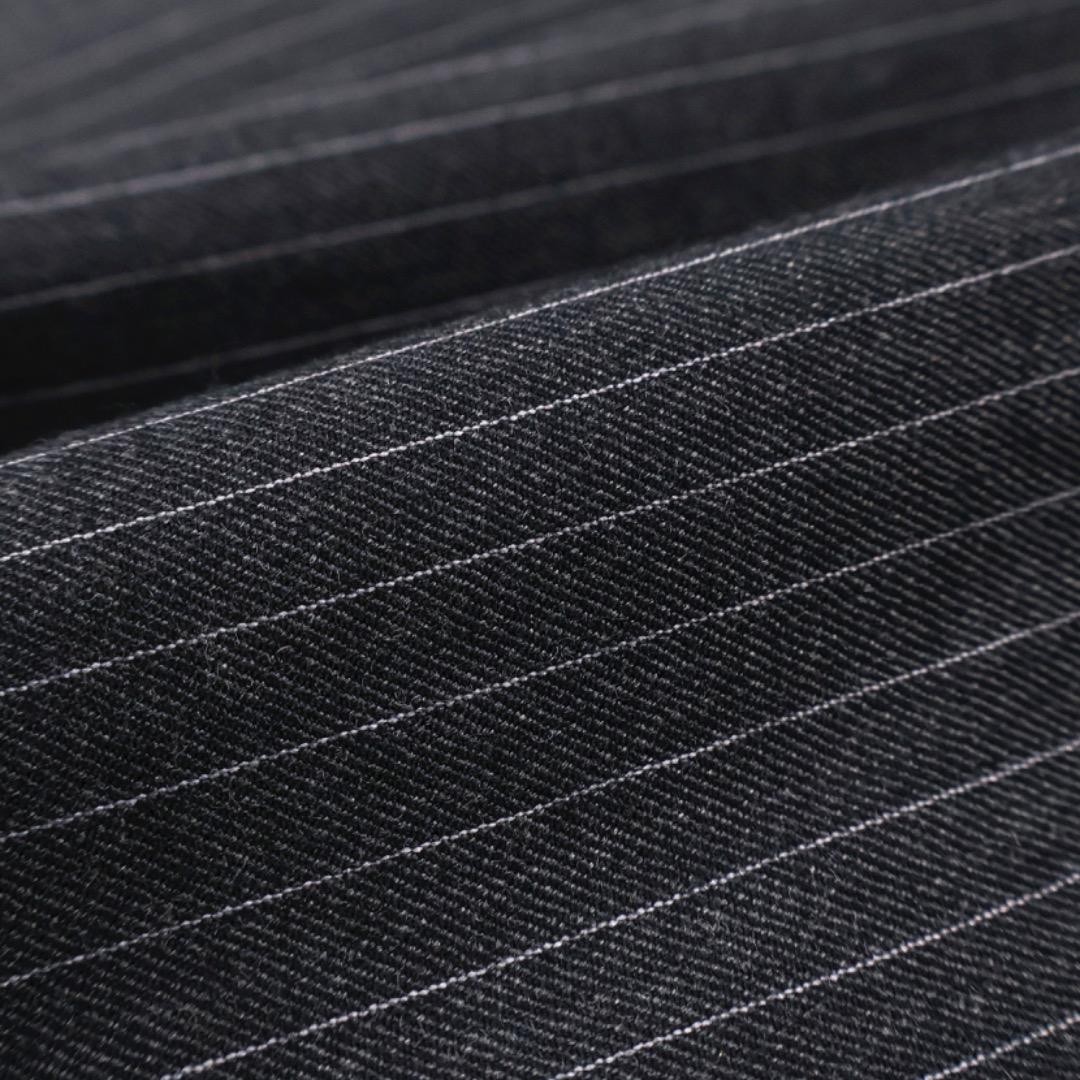 H5103◾️エルメネジルドゼニア　カシミア３釦ピンストライプジャケットY2K