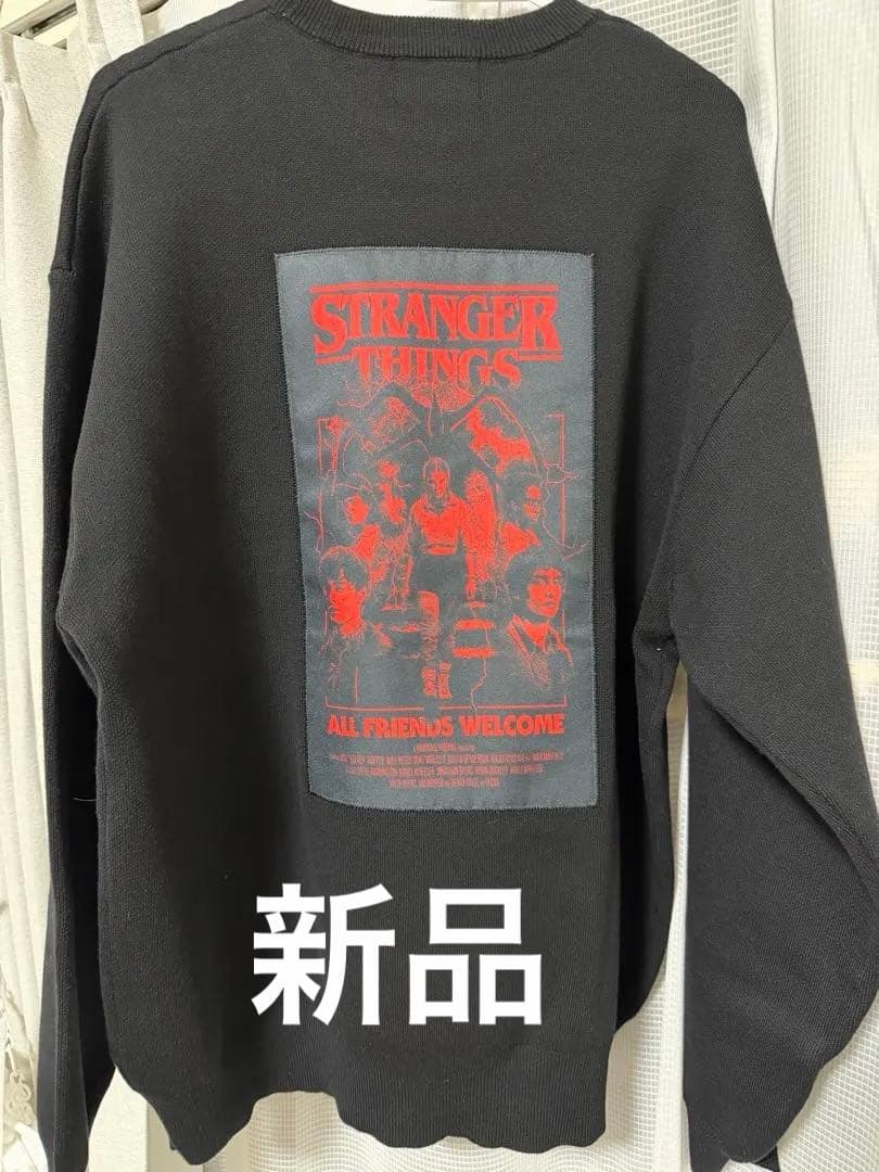 ニコアンド STRANGER THINGS コラボジャカードニットプルオーバー