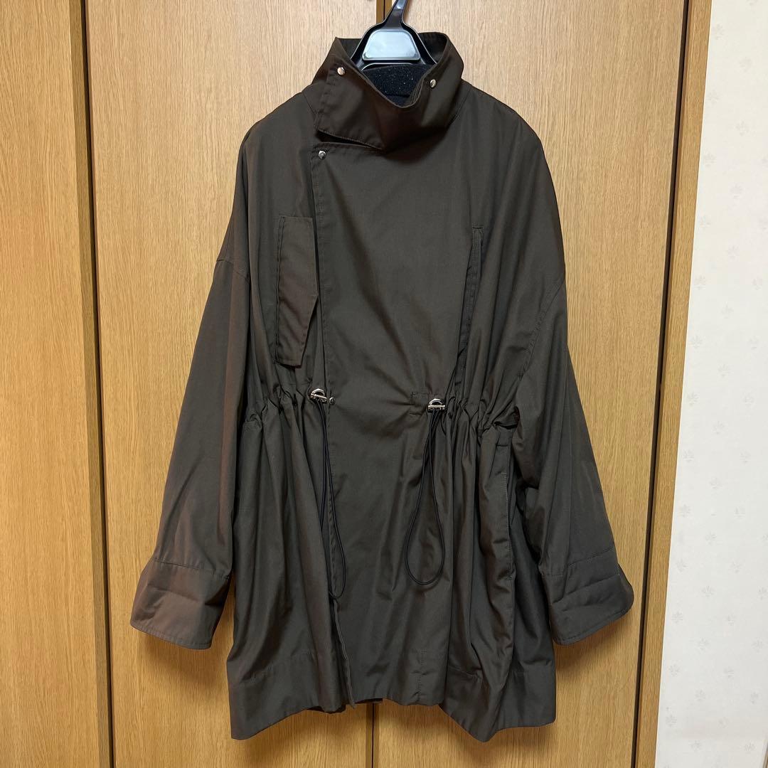 【アダムエロペ】スタンドカラーハーフモッズコート