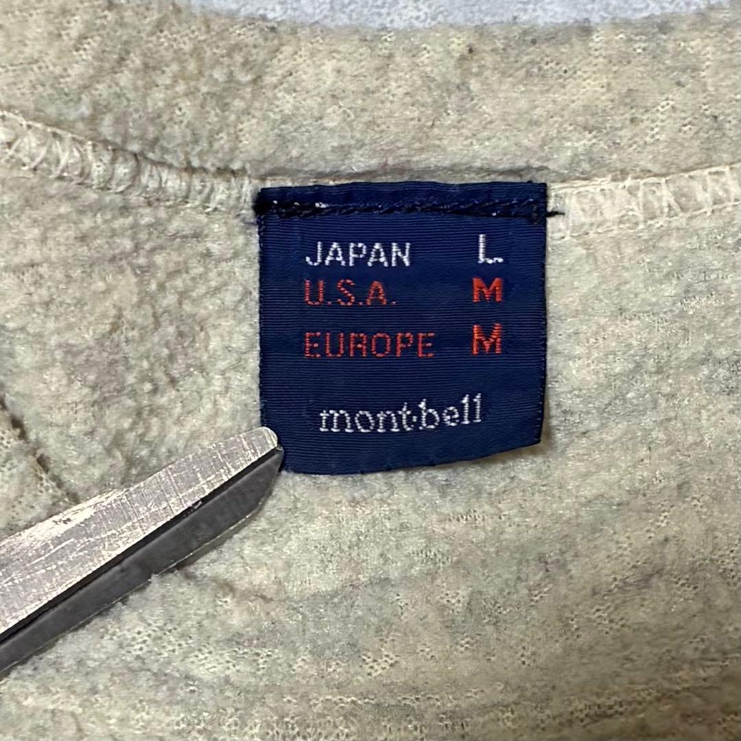 90s モンベル フリース スウェット POLARTEC 日本製 ラグラン 刺繍