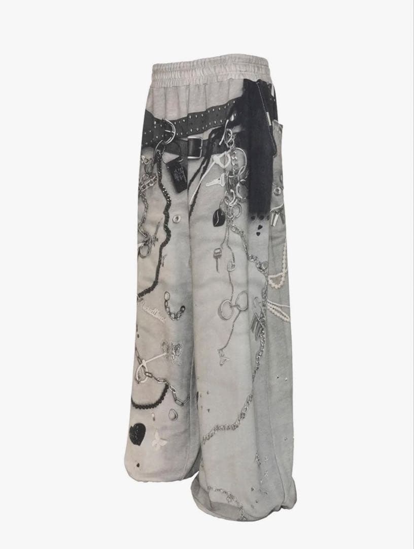 パンツ THEREDTHREAD S print sweat2 toys gray