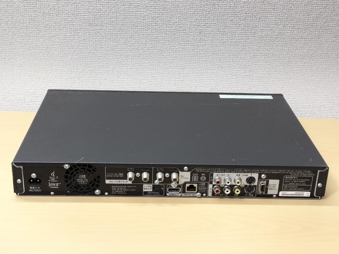 ソニー ブルーレイレコーダー 「BDZ-AT900」 動作品①