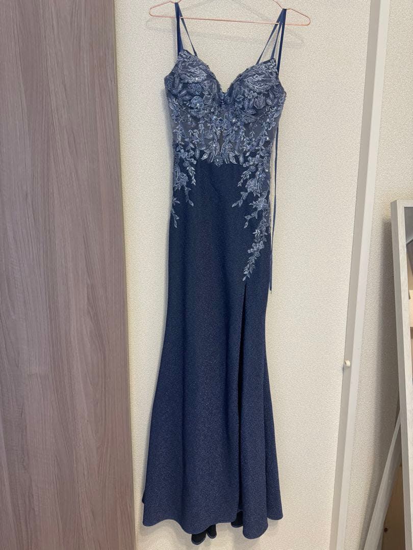 IRMA ネイビー フレアドレス