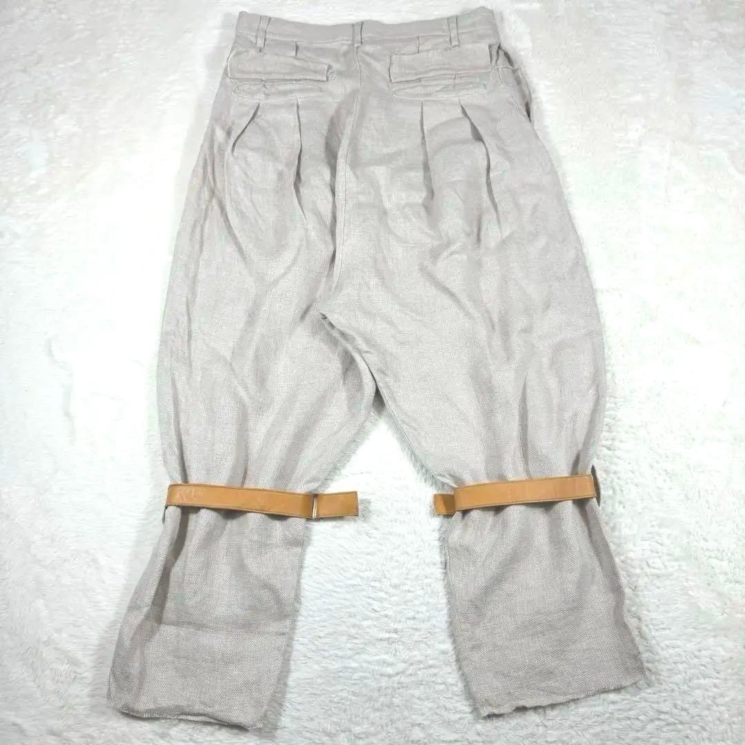 BED J.W FORD ベッドフォード リネン カーゴパンツ レザーベルト 1