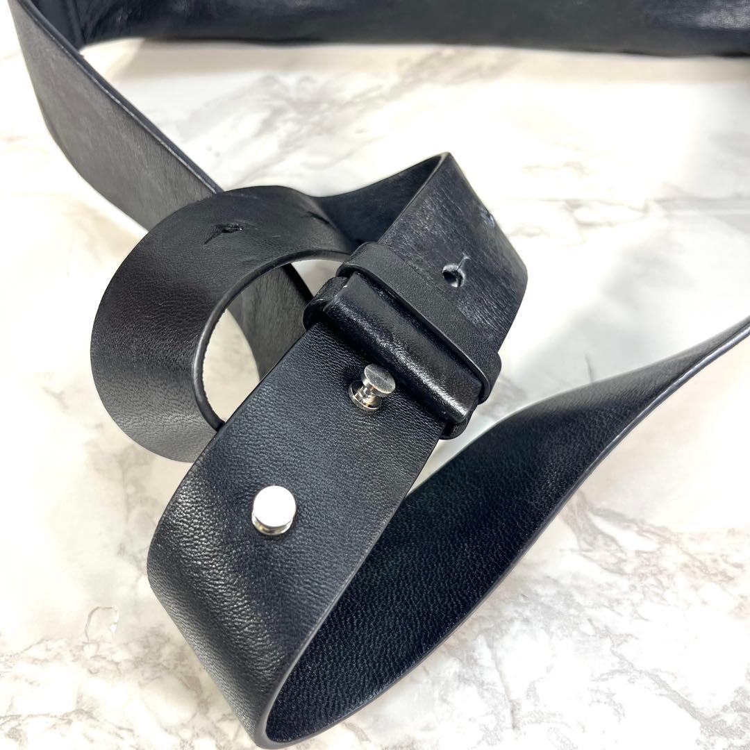 コ*モ様 COS コス ボディバッグ 羊革 プリーツベルトバッグ 黒 closs