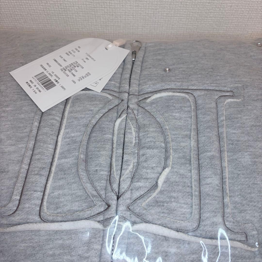 ♡ ダーリッチ Darich ♡ DDロゴビジュージップパーカー　グレー