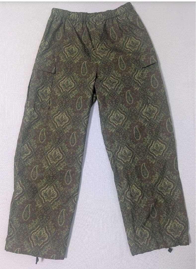 美品✨BASIC AND ACCENT リップストップペイズリー カーゴパンツ