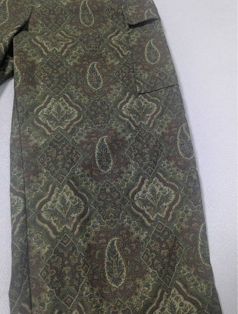 美品✨BASIC AND ACCENT リップストップペイズリー カーゴパンツ