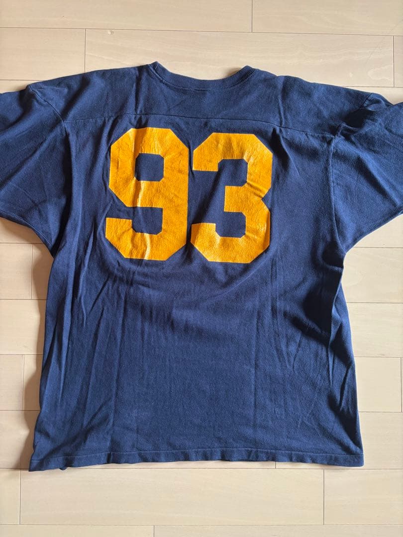 Champion NAVY 七分袖 フットボールT チャンピオン USA製　XL