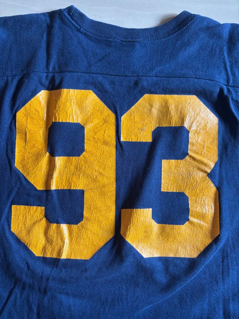 Champion NAVY 七分袖 フットボールT チャンピオン USA製　XL